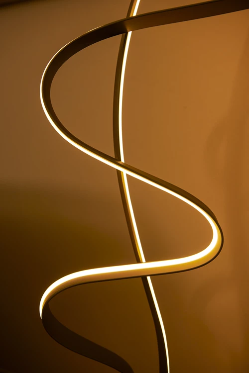 Lucide LAMBADA - Stehlampe - LED Dim. - 1x38W 2700K - Mattes Gold / Messing - Premium - Atmosphäre 4